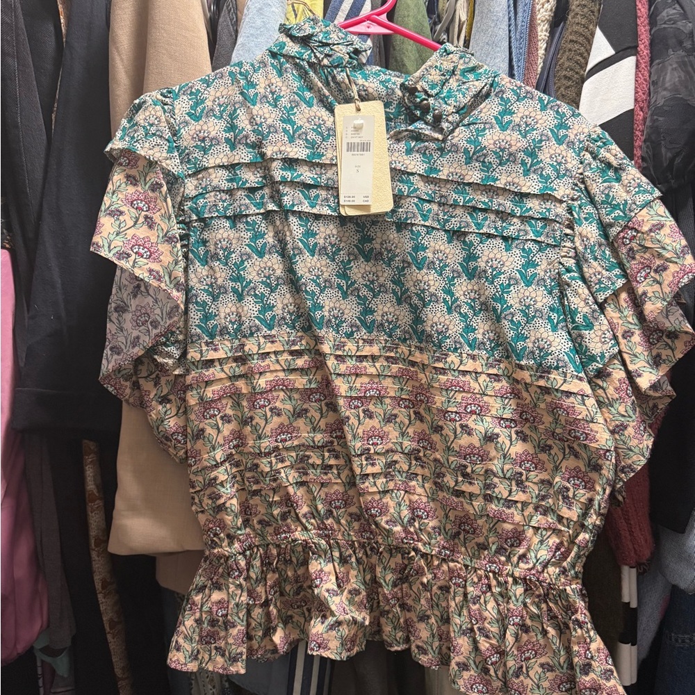 Anthropologie Multicolor Floral Blouse